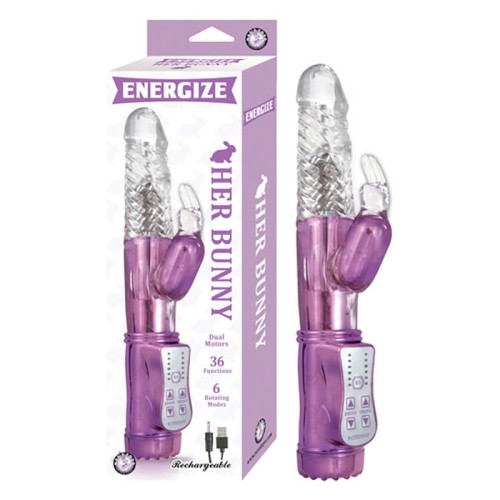 Vibrador Energize Her Bunny 1 en Púrpura