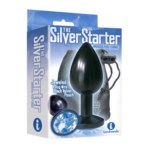 The 9's Silver Starter Bejeweled Butt Plug