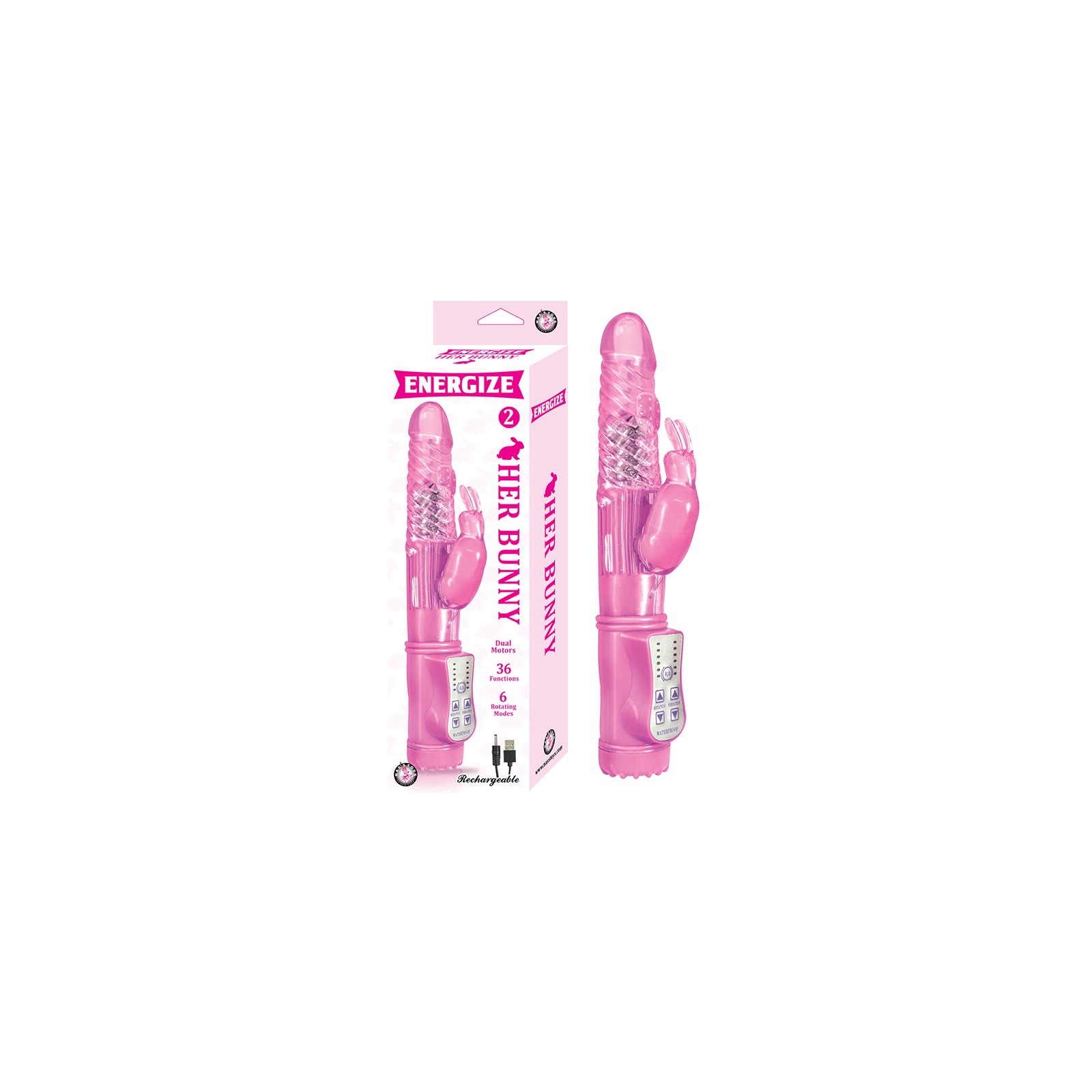 Vibrador Recargable Energize Her Bunny 2 Impermeable