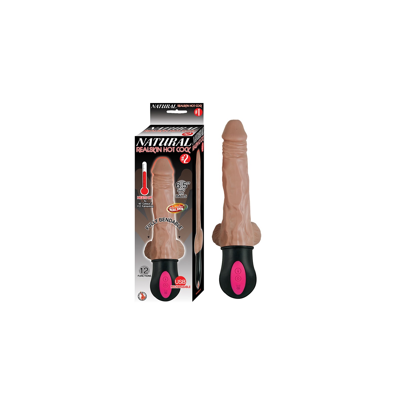 Natural Realskin Hot Cock Bendable Vibrator