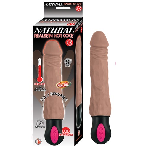 Natural Realskin Hot Cock #3 Rechargeable Waterproof Dildo