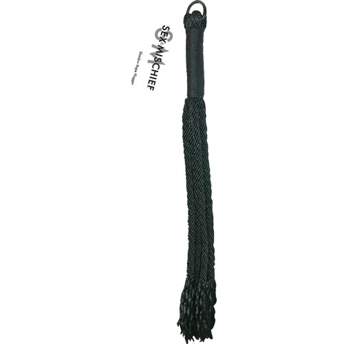 Flogger de Cuerda Sombra Sportsheets Negro - Provoca y Acaricia