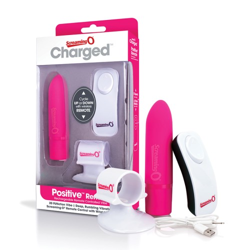 Screaming O Charged Control Remoto Positivo Vibrador en Bala