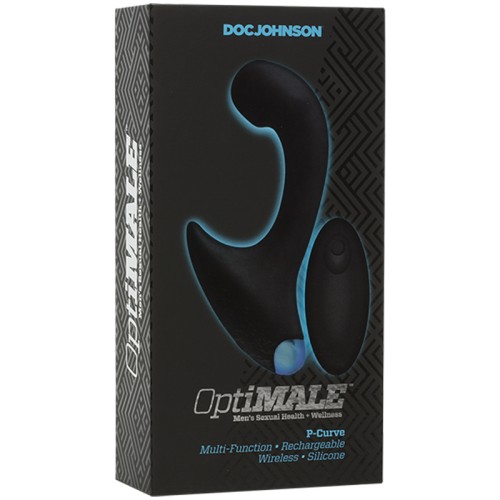 OptiMALE Vibrating P-Massager Wireless Remote Black