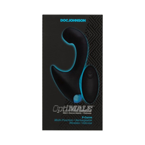 OptiMALE Vibrating P-Massager Wireless Remote Black