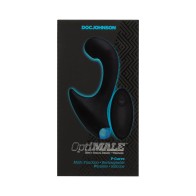 OptiMALE Vibrating P-Massager Wireless Remote Black