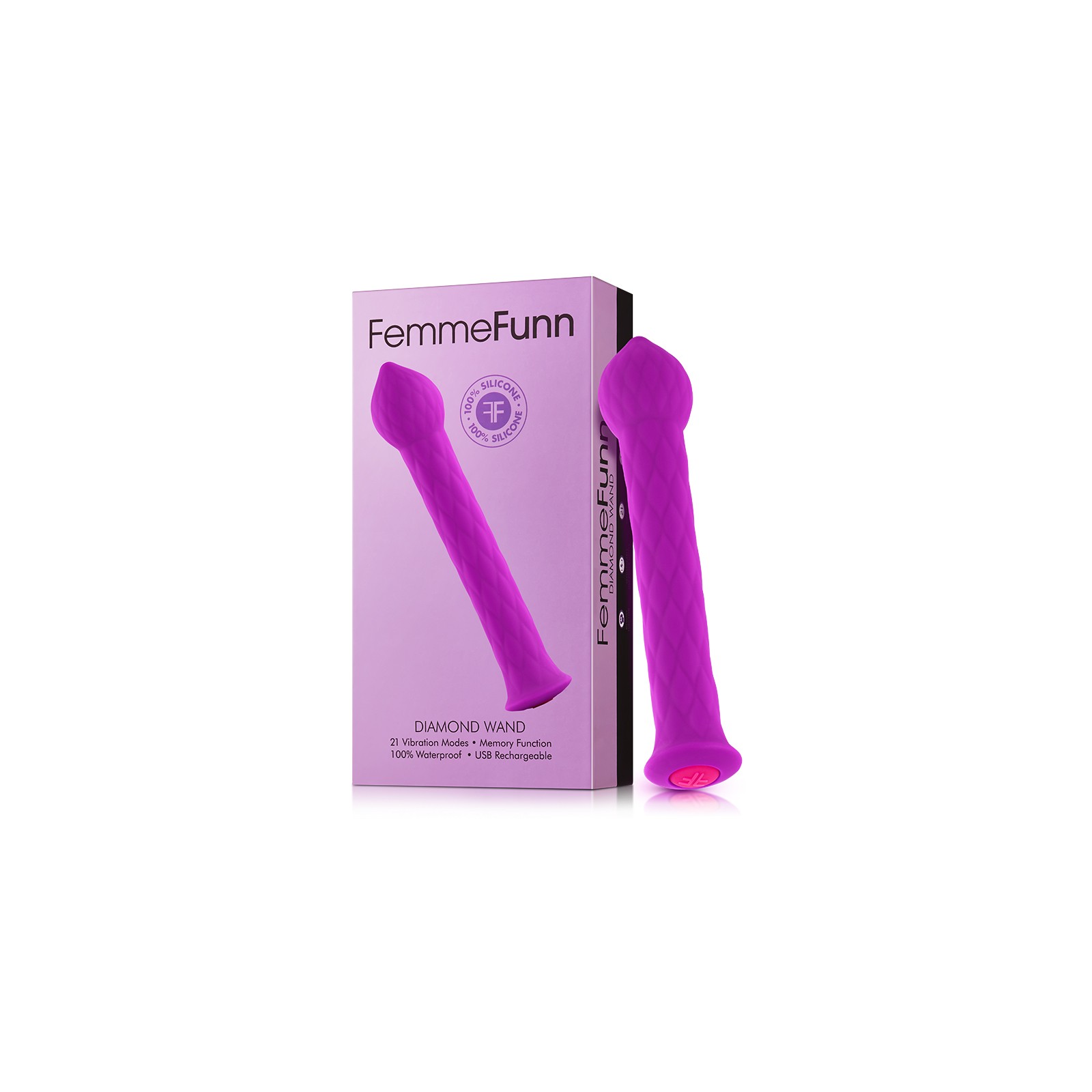 FemmeFunn Vibrador de Silicona Recargable Diamond Wand