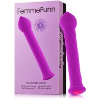 FemmeFunn Vibrador de Silicona Recargable Diamond Wand