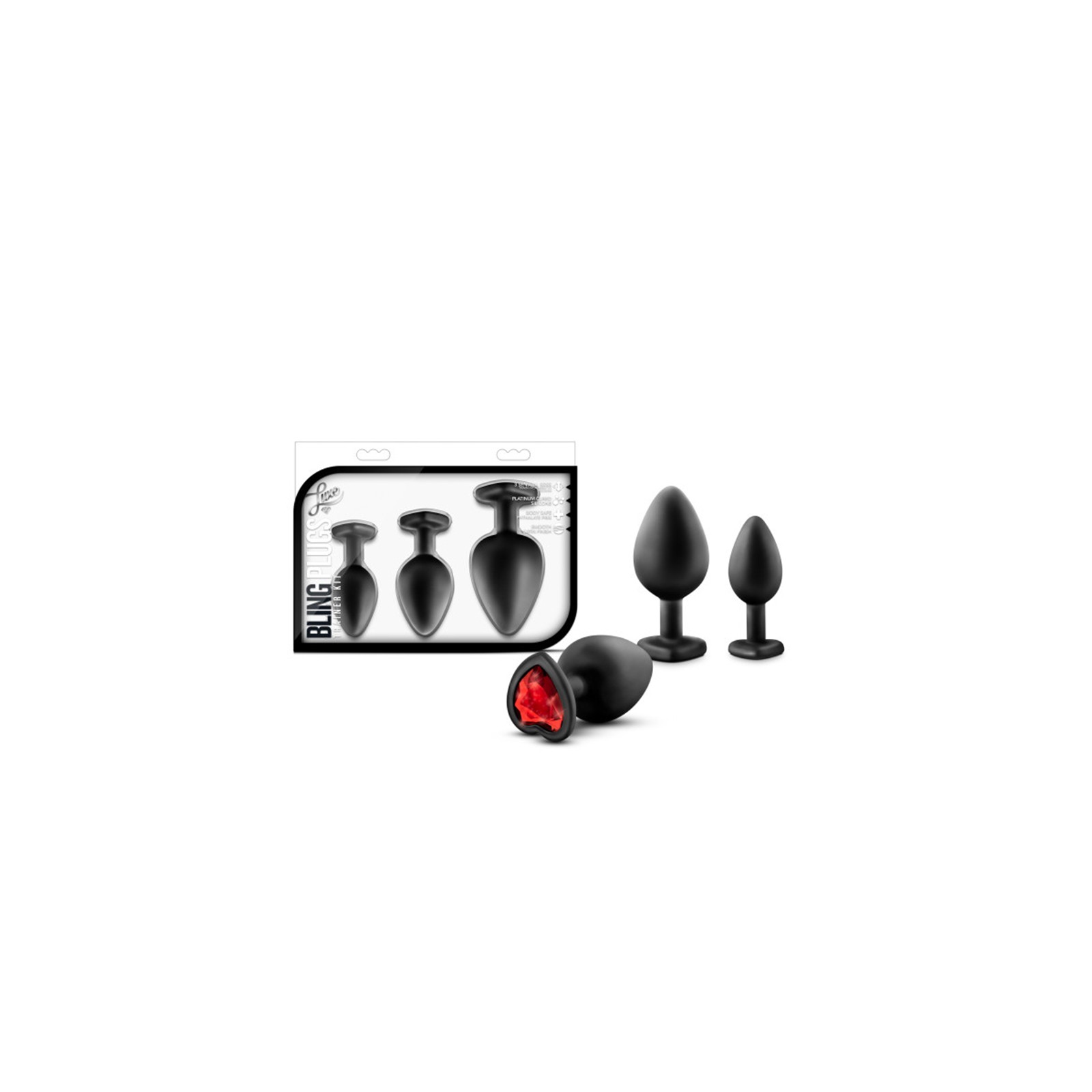 Luxe Bling Plug Training Kit Black Red Gem