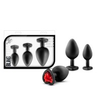 Kit de Entrenamiento Luxe Bling Plug Negro Joya Roja