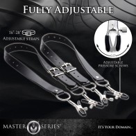 Master Series Labia Spreader Straps with Clamps - Extreme Pleasure