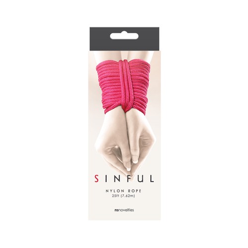 Cuerda de Nylon Sinful 25 pies Rosa