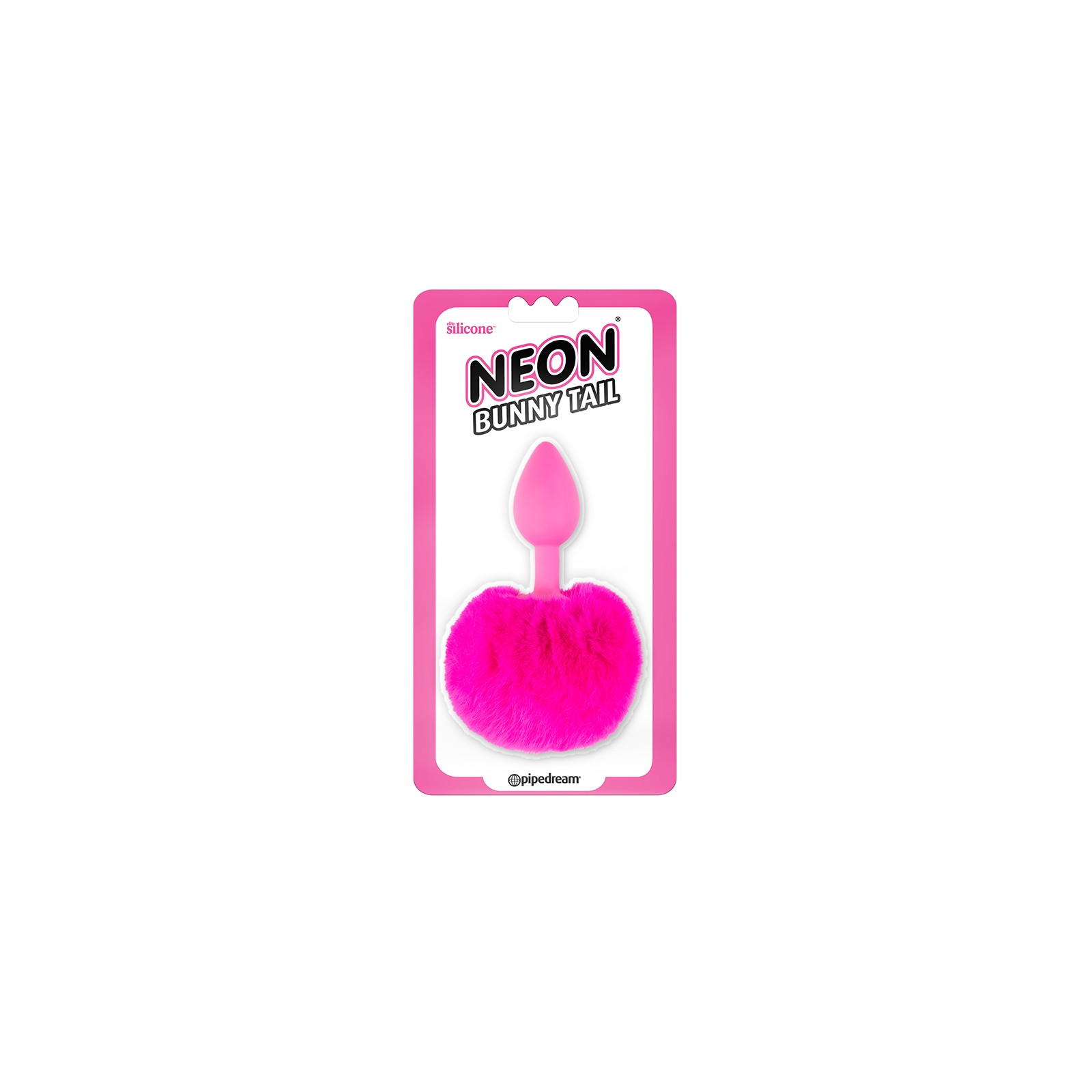 Pipedream Neon Bunny Tail Silicone Anal Plug Pink - Fun & Playful