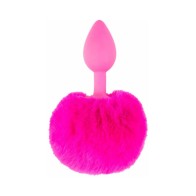 Pipedream Neon Bunny Tail Silicone Anal Plug Pink - Fun & Playful