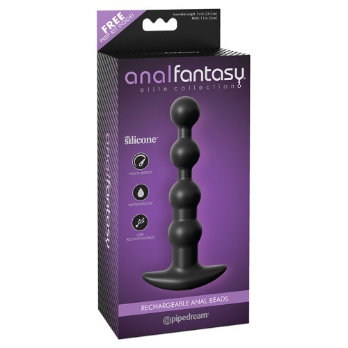 Plug Anal de Perlas Recargable Pipedream Anal Fantasy Elite Negra