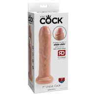 Pipedream King Cock 7 in Uncut Dildo - Realistic Pleasure