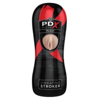 Stroker Vibrante PDX Elite Vagina Beige/Negro