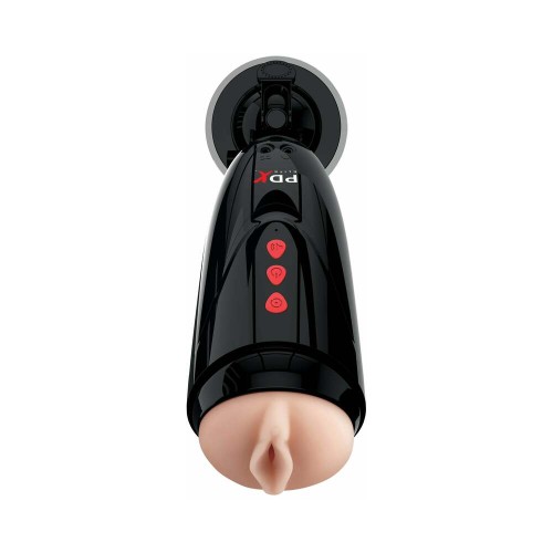 PDX Elite Dirty Talk Vibrating Stroker for Powerful Sensations