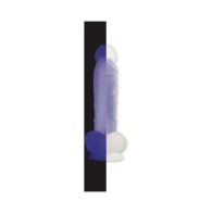 Evolved Luminous Glow in the Dark Dildo with Balls Clear/Purple