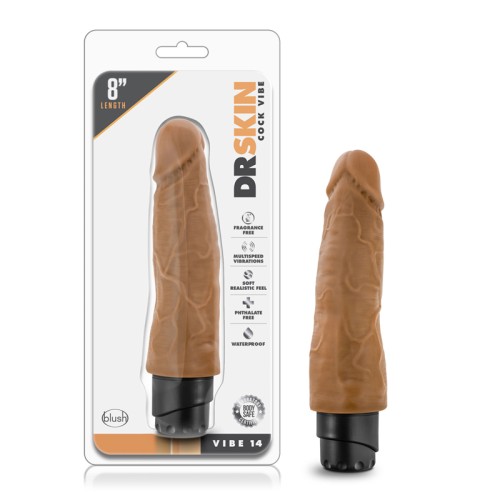 Realistic Dr. Skin Vibe 14 Vibrating Dildo