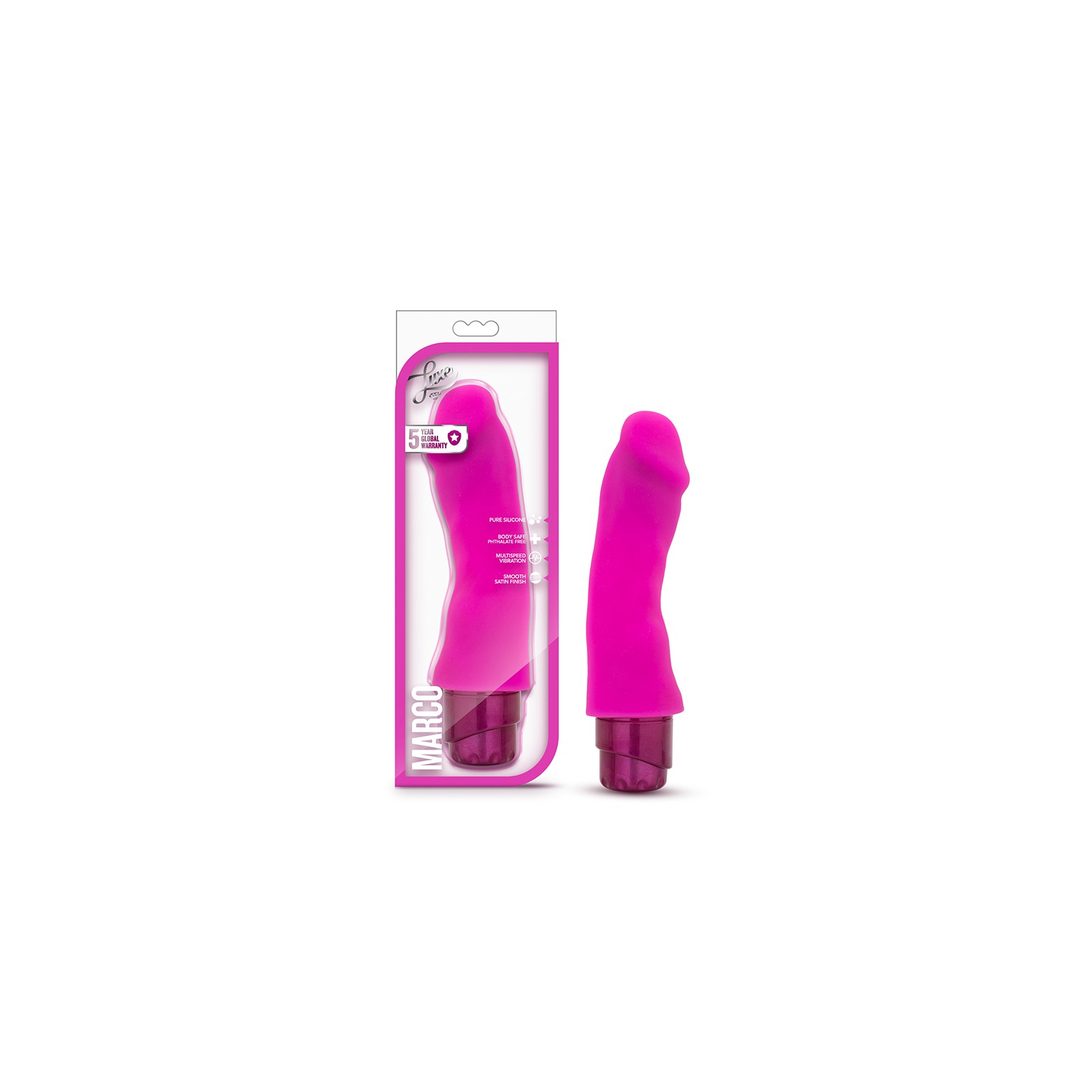 Dildo Vibrador Luxe Marco Rosa