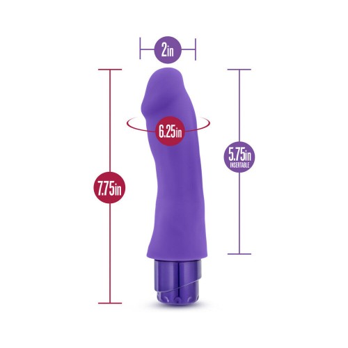 Dildo Vibrador de Silicona Luxe Marco de 7.75 Pulgadas Morado