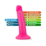 Dildo de Densidad Dual Neo 6 in. - Rosa Neón