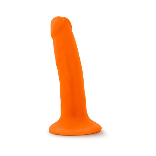 Neo Dildo de 6 in. Doble Densidad Naranja Neón