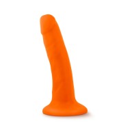 Neo Dildo de 6 in. Doble Densidad Naranja Neón