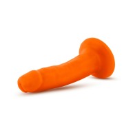 Neo Dildo de 6 in. Doble Densidad Naranja Neón