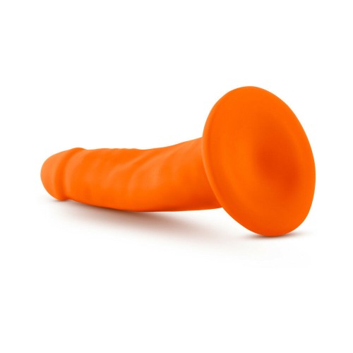 Neo Dildo de 6 in. Doble Densidad Naranja Neón