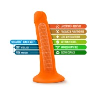 Neo Dildo de 6 in. Doble Densidad Naranja Neón