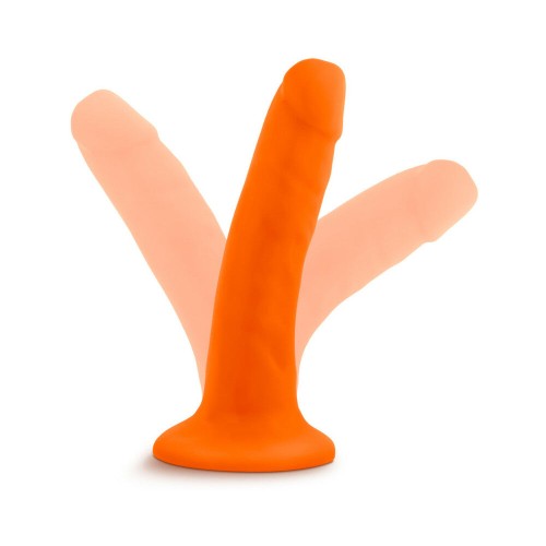 Neo Dildo de 6 in. Doble Densidad Naranja Neón