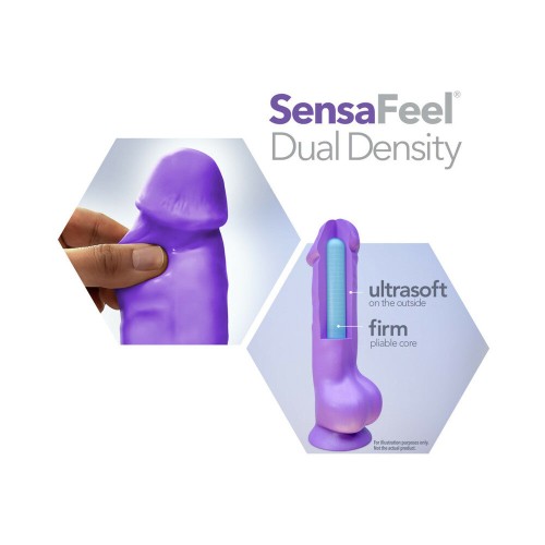 Neo Dildo de 6 in. Doble Densidad Naranja Neón