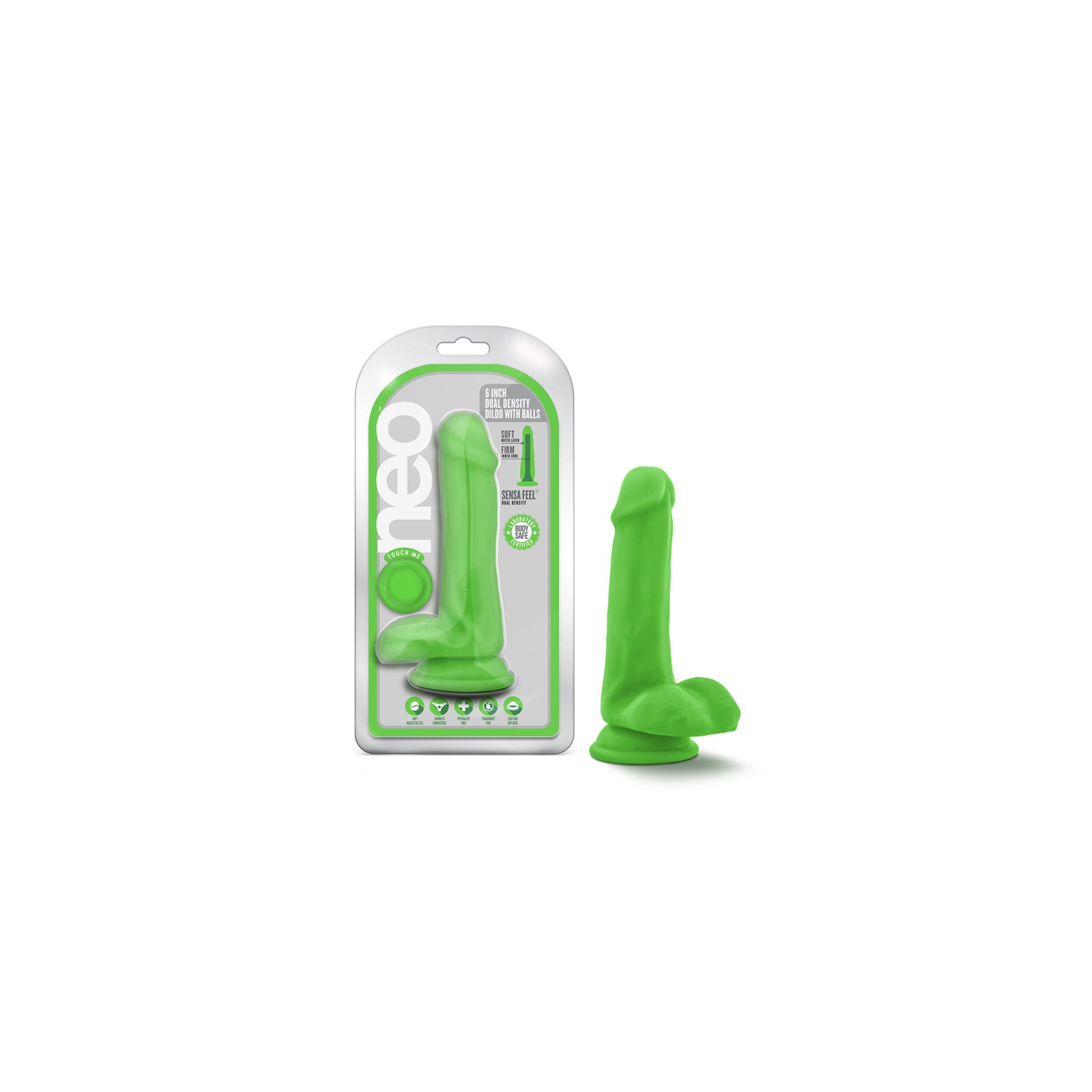 Dildo Neo de 6 Pulgadas Densidad Dual - Perfecto para Placer Dinámico