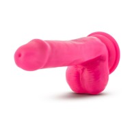 Neo Dildo de Doble Densidad de 6 in. Rosa Neón