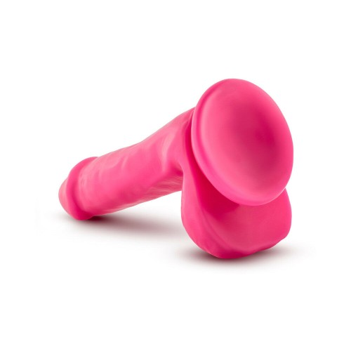 Neo Dildo de Doble Densidad de 6 in. Rosa Neón