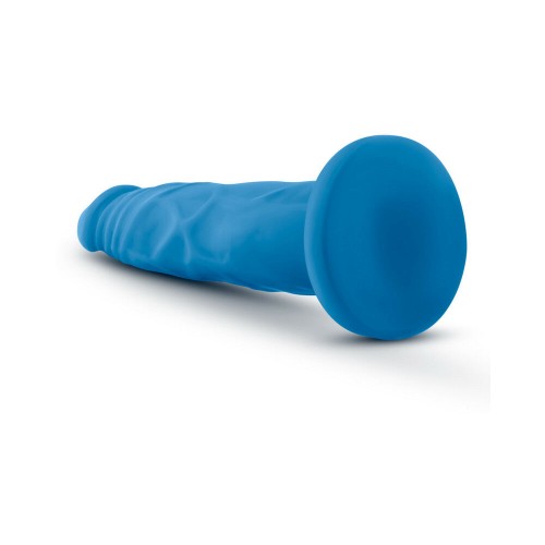 Dildo de Doble Densidad Neo 7.5 pulgadas Azul Neón