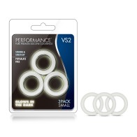 Performance VS2 Pure Premium Silicone Cockrings 3-Pack Small White