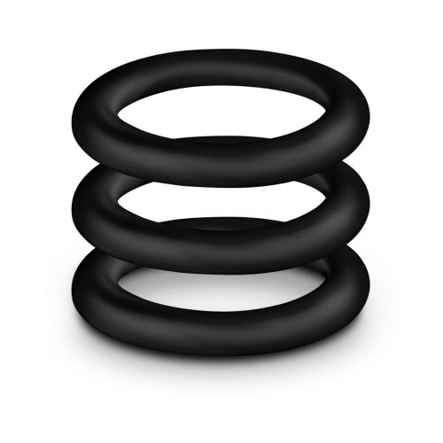 Performance VS2 Pure Silicone Cockrings 3-Pack Small Black