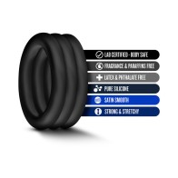 Pack de 3 Cockrings de Silicona Pura Performance VS2 Negro Pequeño