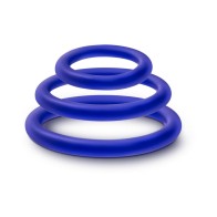 Performance VS4 Premium Silicone Cockring Set - Indigo