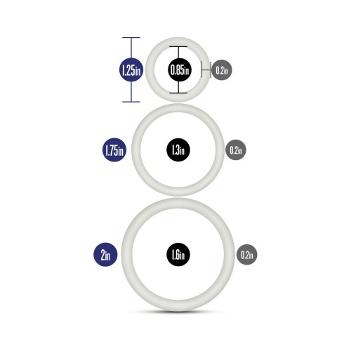 Set de 3 Cockrings de Silicona Premium VS4