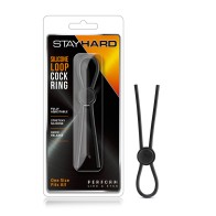 Stay Hard Silicone Loop Cockring Black