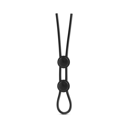 Cockring Doble de Silicona Stay Hard - Negro