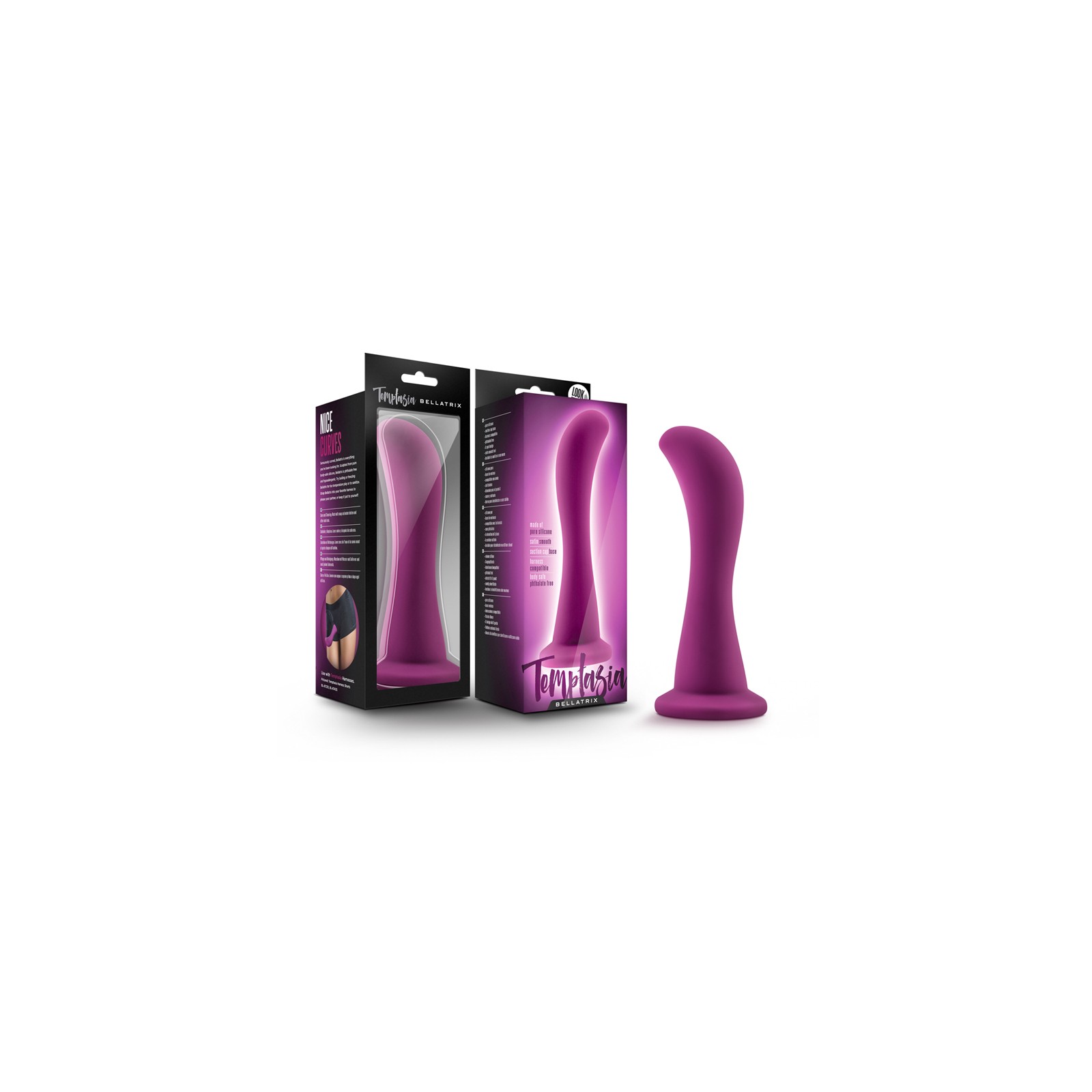 Dildo Curvado Bellatrix Temptasia Ciruela 6.25 pulgadas