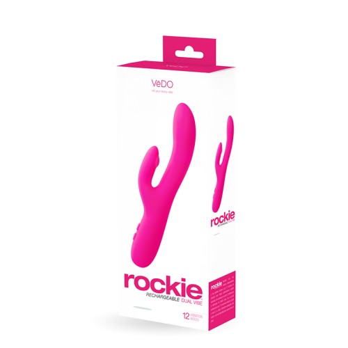 VeDO Rockie Vibrador Dual Recargable Rosa Foxy