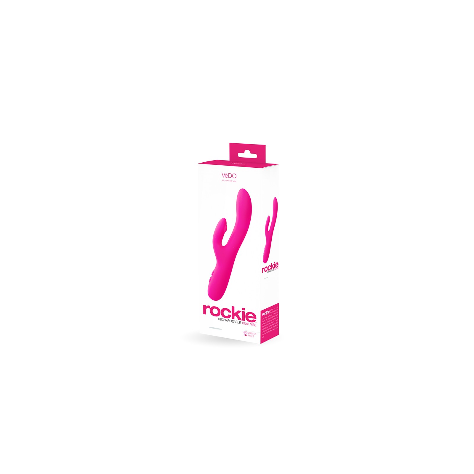 VeDO Rockie Vibrador Dual Recargable Rosa Foxy