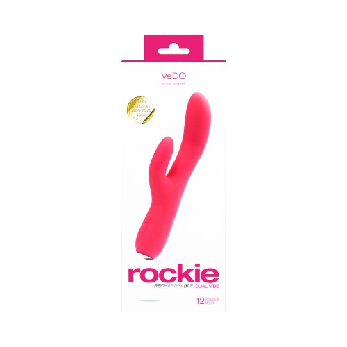 VeDO Rockie Vibrador Dual Recargable Rosa Foxy