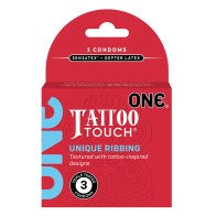 Tattoo Touch Unique Ribbed Condoms